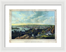 Load image into Gallery viewer, Old Map Of Washington D C 1855 - Georgetown - Framed Print