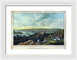 Old Map Of Washington D C 1855 - Georgetown - Framed Print