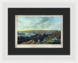 Old Map Of Washington D C 1855 - Georgetown - Framed Print