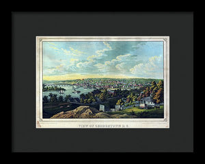 Old Map Of Washington D C 1855 - Georgetown - Framed Print