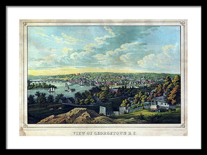 Old Map Of Washington D C 1855 - Georgetown - Framed Print