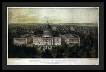 Load image into Gallery viewer, Old Map Of Washington Dc 1857 - Framed Print