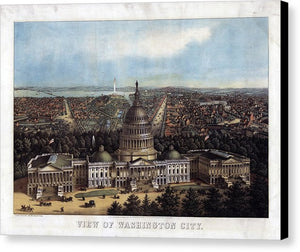 Old Map Of Washington D.c. 1871 - Canvas Print