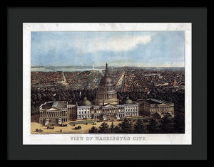 Old Map Of Washington D.c. 1871 - Framed Print