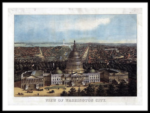 Old Map Of Washington D.c. 1871 - Framed Print