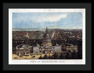 Old Map Of Washington D.c. 1871 - Framed Print