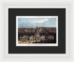 Old Map Of Washington D.c. 1871 - Framed Print