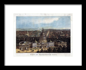 Old Map Of Washington D.c. 1871 - Framed Print