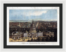 Load image into Gallery viewer, Old Map Of Washington D.c. 1871 - Framed Print