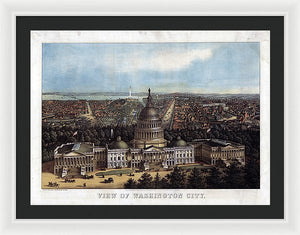 Old Map Of Washington D.c. 1871 - Framed Print