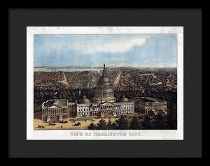 Old Map Of Washington D.c. 1871 - Framed Print