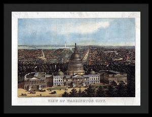 Old Map Of Washington D.c. 1871 - Framed Print