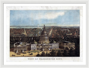 Old Map Of Washington D.c. 1871 - Framed Print