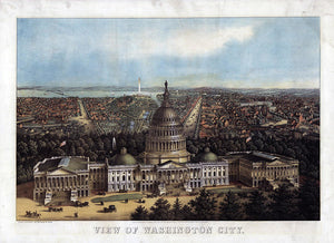 Old Map Of Washington D.c. 1871 - Art Print