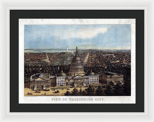 Old Map Of Washington D.c. 1871 - Framed Print