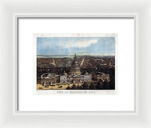 Old Map Of Washington D.c. 1871 - Framed Print