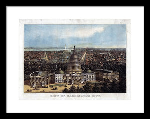 Old Map Of Washington D.c. 1871 - Framed Print