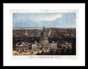 Old Map Of Washington D.c. 1871 - Framed Print