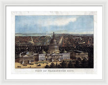 Load image into Gallery viewer, Old Map Of Washington D.c. 1871 - Framed Print