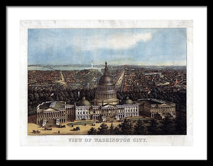 Old Map Of Washington D.c. 1871 - Framed Print