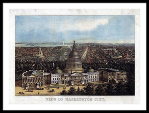 Old Map Of Washington D.c. 1871 - Framed Print