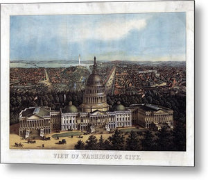 Old Map Of Washington D.c. 1871 - Metal Print