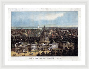 Old Map Of Washington D.c. 1871 - Framed Print