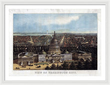 Load image into Gallery viewer, Old Map Of Washington D.c. 1871 - Framed Print